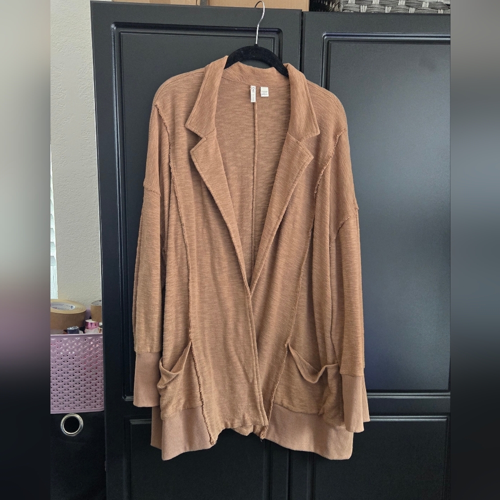 Plus Size 22/24 CATO Casual Blazer • Light Brown